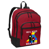 Never Walk Alone   Father And Son Basic Backpack | Artistshot