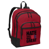 Hate Won't Make Us Great Black Basic Backpack | Artistshot