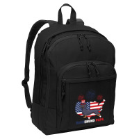 Dachshund Papa American Flag 4th Ofjuly Basic Backpack | Artistshot