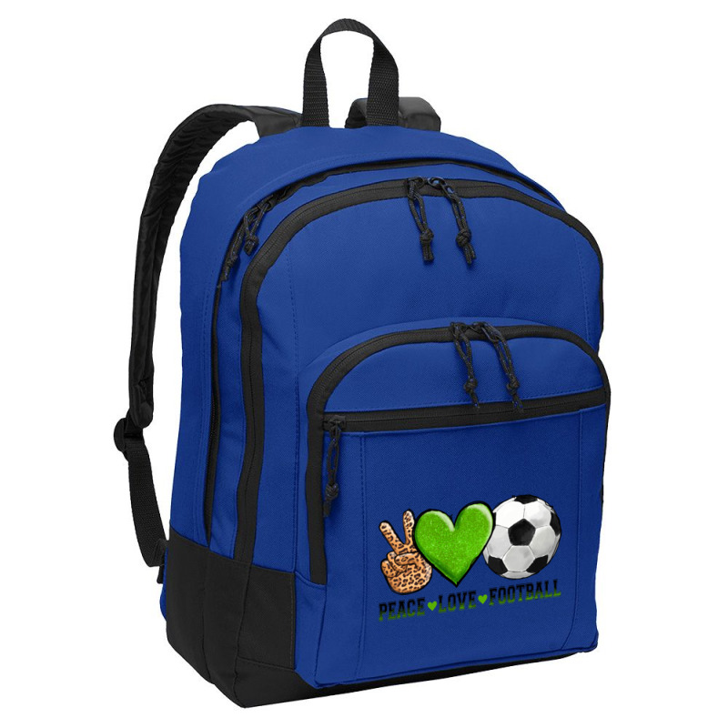 Peace Love Soccer Basic Backpack | Artistshot