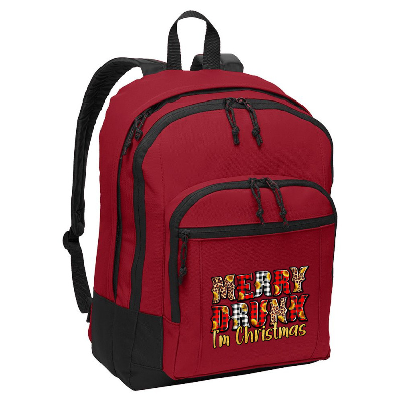 Merry Drunk I'm Christmas Basic Backpack | Artistshot