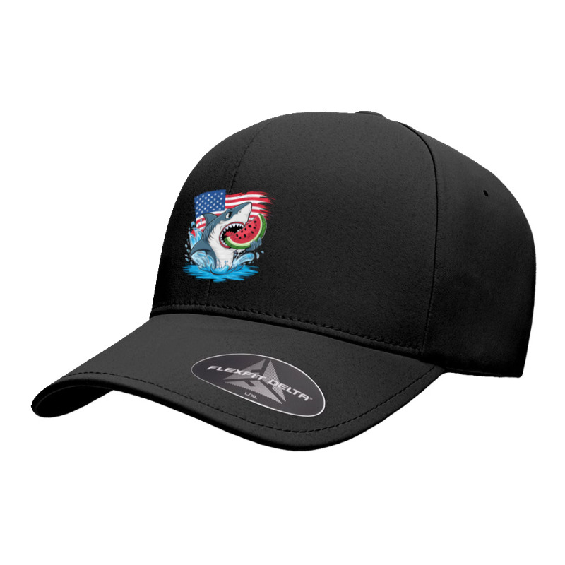 A Cartoon Shark Seamless Cap | Artistshot