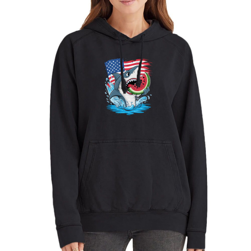 A Cartoon Shark Vintage Hoodie | Artistshot