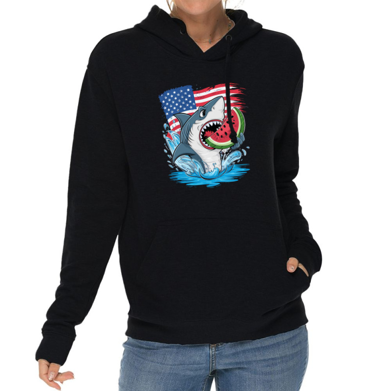 A Cartoon Shark Lightweight Hoodie | Artistshot