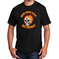 A Skull On Fire With Ace Of Spades Basic T-shirt | Artistshot