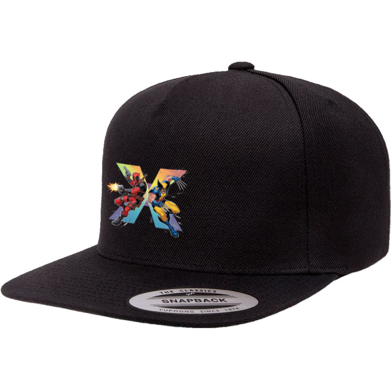 Deadpool And Wolverine 5 Panel Snapback Cap | Artistshot