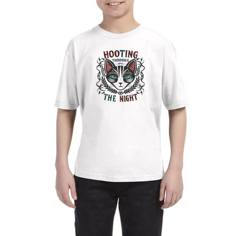 Hooting Through The Night(2) Youth Tee by Donna Schennum | Artistshot