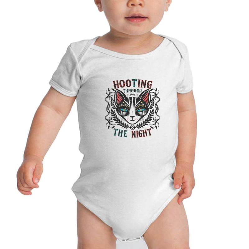 Hooting Through The Night(2) Baby Bodysuit by Donna Schennum | Artistshot