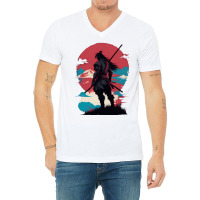 Ninja Samurai V-neck Tee | Artistshot