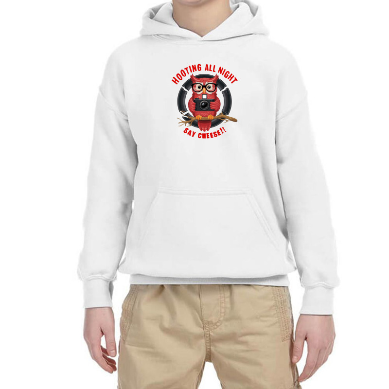 Owl Photographer Youth Hoodie by Donna Schennum | Artistshot