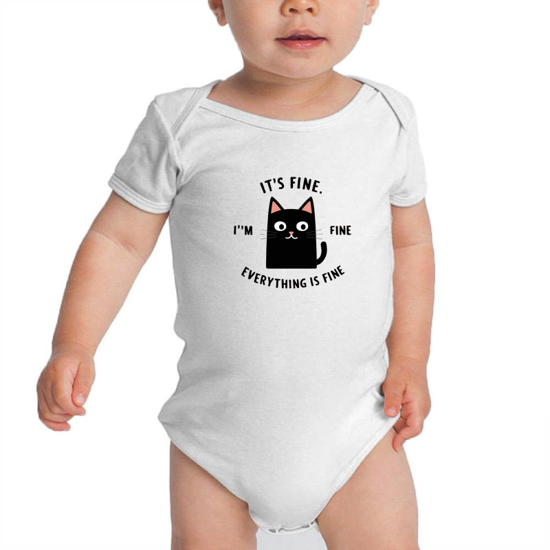 Black Cat Baby Bodysuit by Donna Schennum | Artistshot