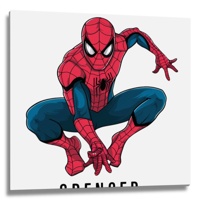 Spiderman Metal Print Square | Artistshot