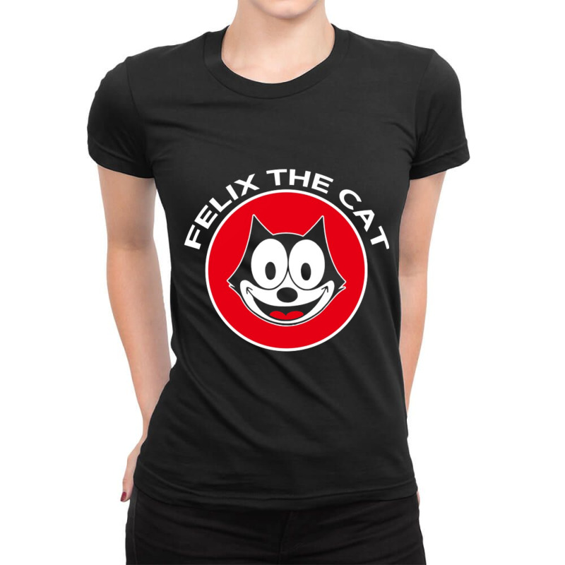 The Cat Retro Ladies Fitted T-Shirt by flowerartist | Artistshot