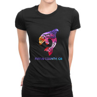 Marin County California Orca Killer Whale Native American Raglan Baseb Ladies Fitted T-shirt | Artistshot