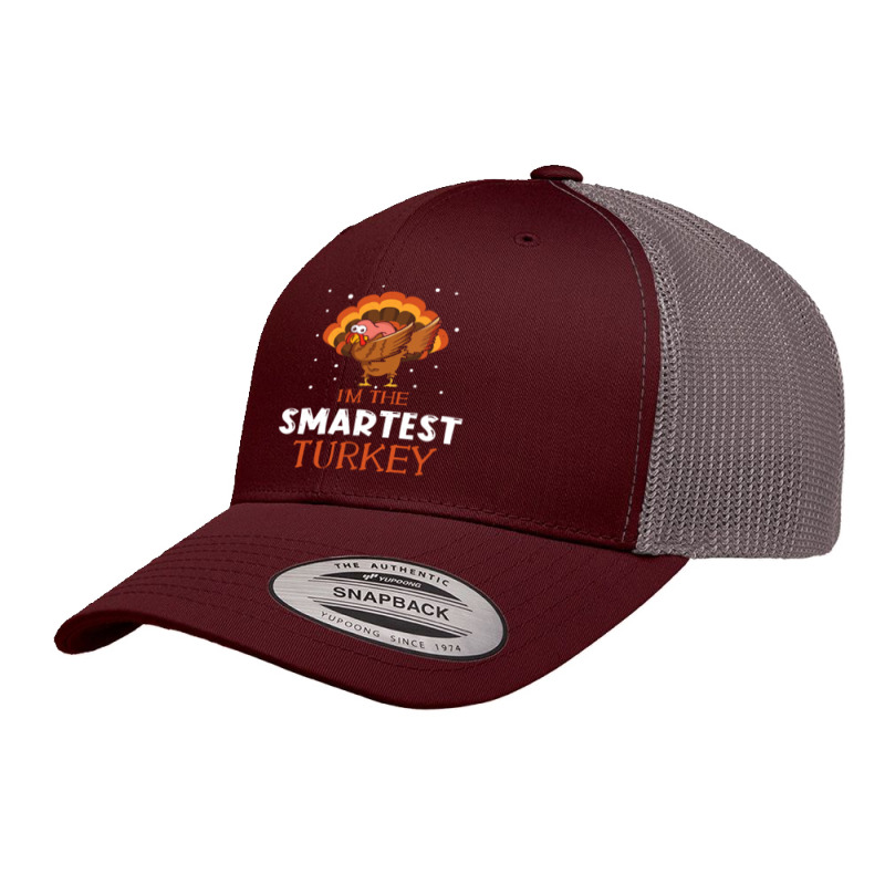 Autumn Smartest Turkey Dab Dabbing Happy Thanksgiving T Shirt Retro Trucker Cap | Artistshot