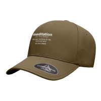 Meditation Noun Definition Meditate Relaxation Spiritual T Shirt Seamless Cap | Artistshot