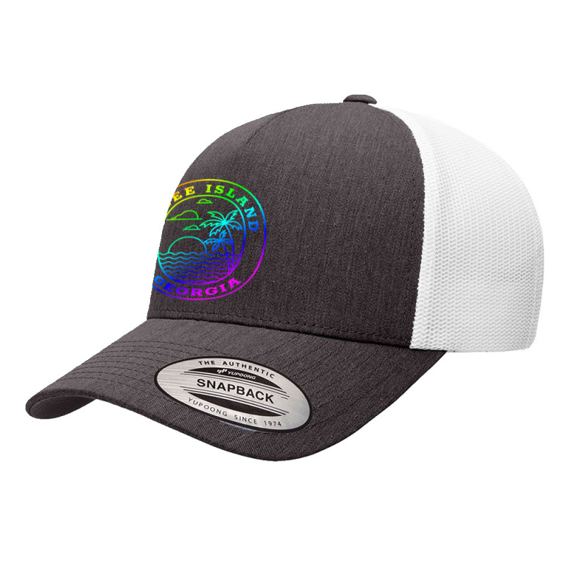 Tybee Island Georgia Rainbow Palm Tree Beach Trip Vacation Pullover Ho Yupoong Trucker Cap by jayannidifalco | Artistshot