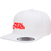 The-metal-church The Dark 5 Panel Snapback Cap | Artistshot