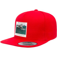 Claude Monet Wave 1866 - 1867 5 Panel Snapback Cap | Artistshot