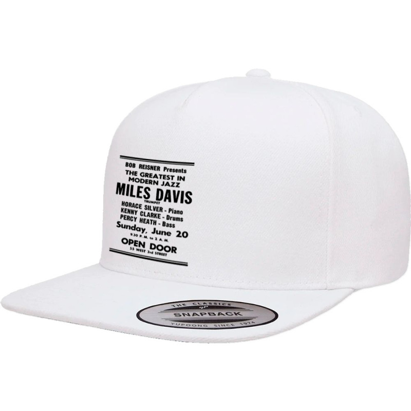 Miles Jazz Retro Faded Styled Design 5 panel snapback cap by TrendTee | Artistshot