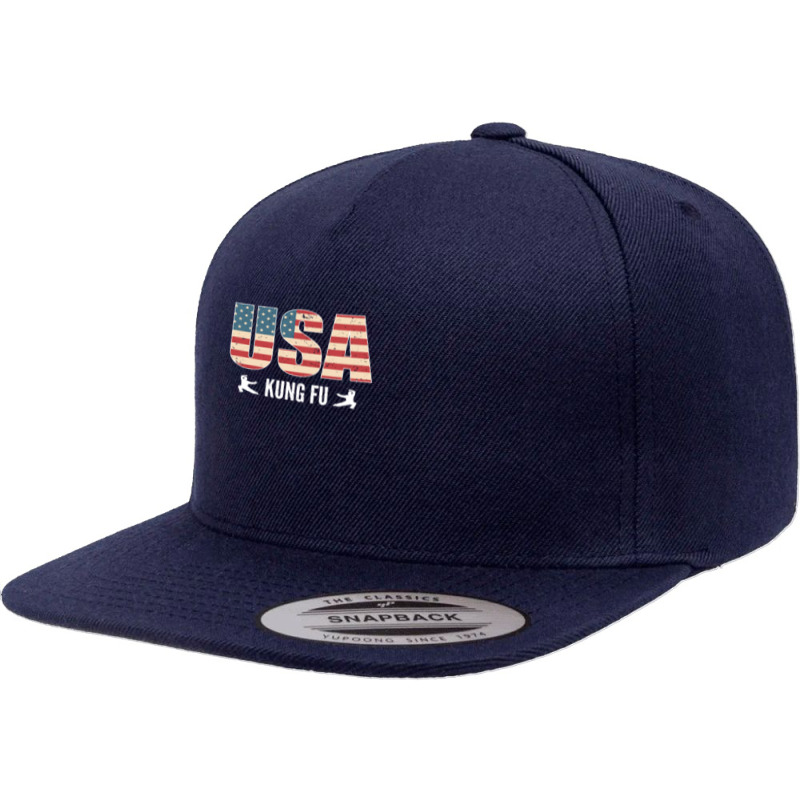 Kung Fu American Usa Flag | Kung Fu Martial Art T-shirt 5 panel snapback cap by John Phillips | Artistshot