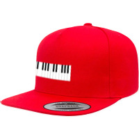 Piano Keyboard 5 Panel Snapback Cap | Artistshot