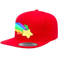 Rainbow Shooting Star Chameleon 5 Panel Snapback Cap | Artistshot