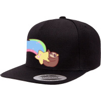 Shooting Star Sloth 5 Panel Snapback Cap | Artistshot