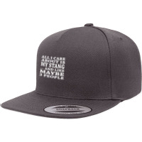 All I Care About Is My Stang And Like Maybe 3 People T Shirt 5 Panel Snapback Cap | Artistshot