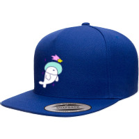 Astronaut Harp Seal And Shooting Star 5 Panel Snapback Cap | Artistshot