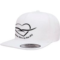 My Love Flies To The Sky 5 Panel Snapback Cap | Artistshot