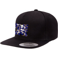 Flock Of Beautiful Birds Birds On A Fanta Funny Stylestic Sky Watercol 5 Panel Snapback Cap | Artistshot