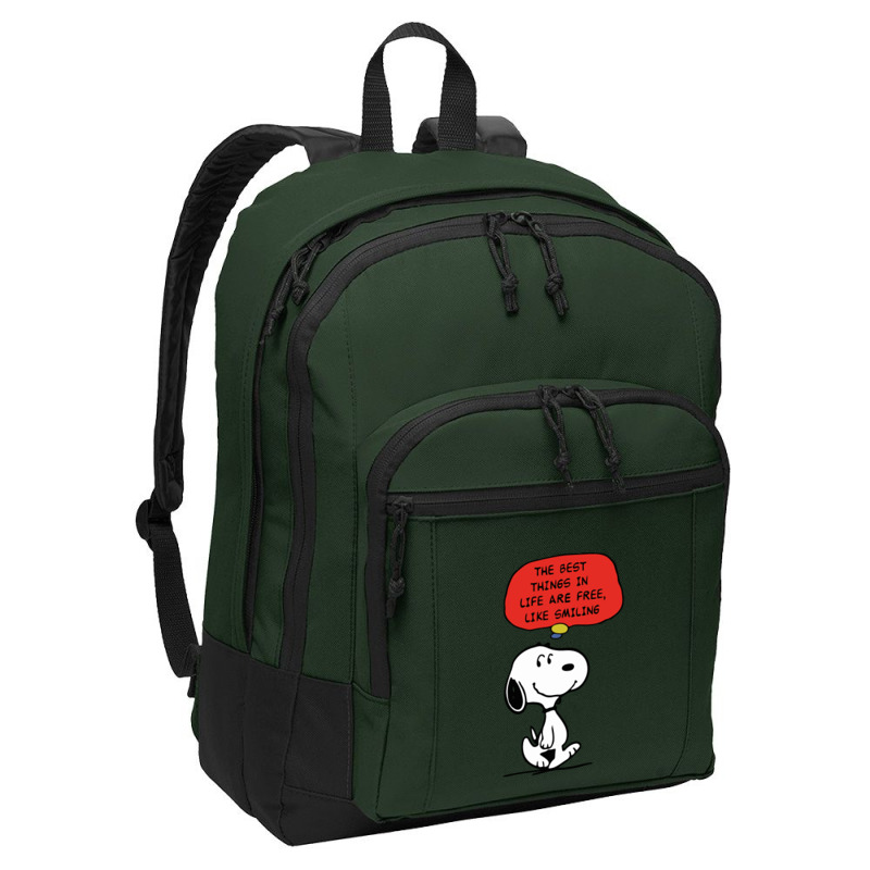 Peanuts Best Things In Life Are Free Basic Backpack | Artistshot