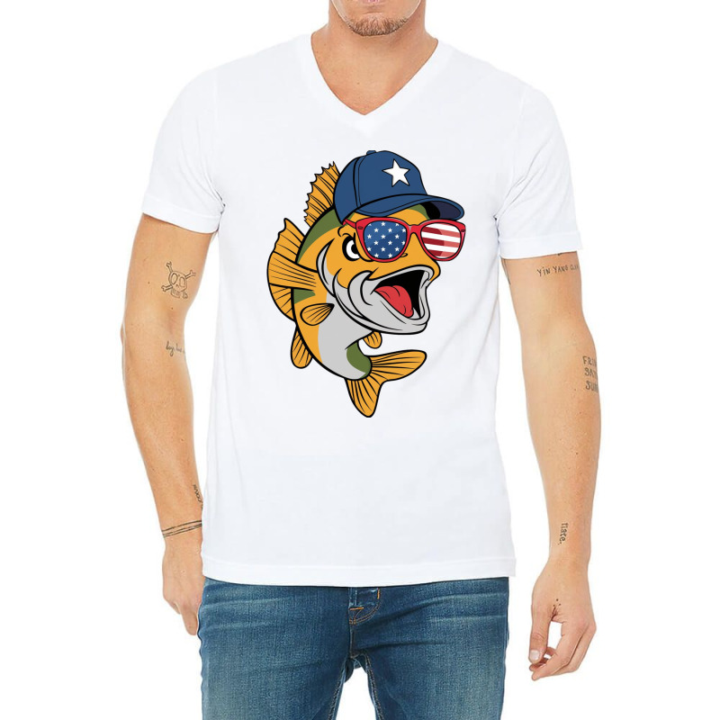 A Large Fish V-neck Tee | Artistshot