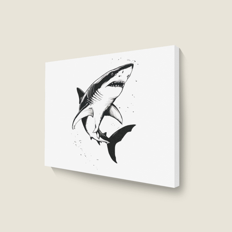 A Shark Landscape Canvas Print | Artistshot