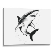 A Shark Metal Print Horizontal | Artistshot