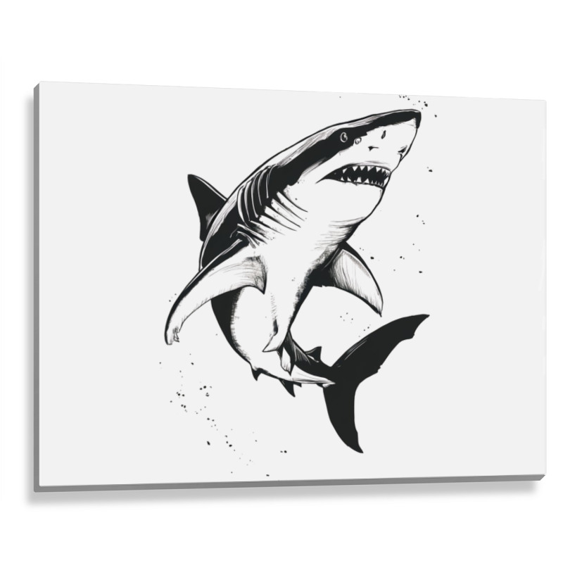 A Shark Metal Print Horizontal | Artistshot