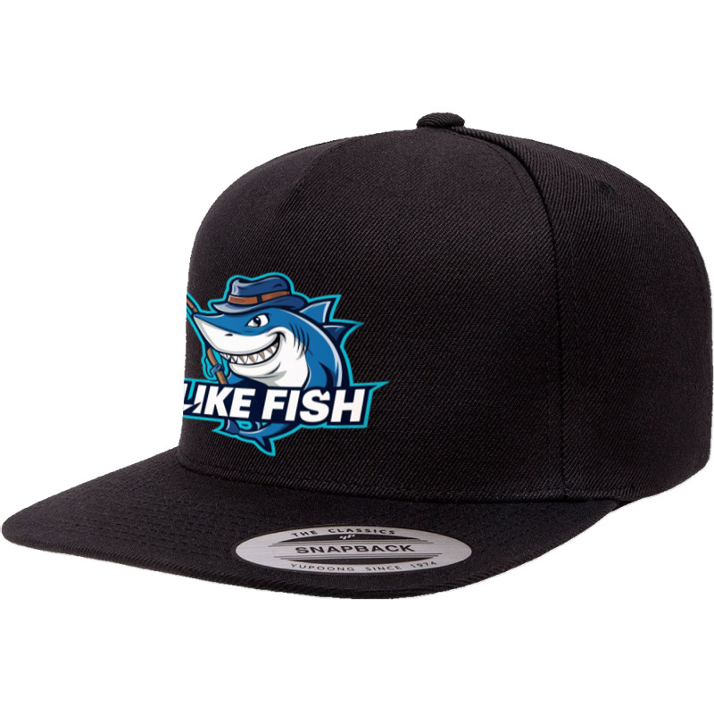 I Like Fish 5 Panel Snapback Cap | Artistshot