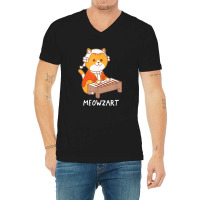 Meowzart Cat Classical Music Piano Funny V-neck Tee | Artistshot