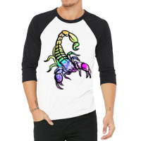 Retro Scorpion 3/4 Sleeve Shirt | Artistshot