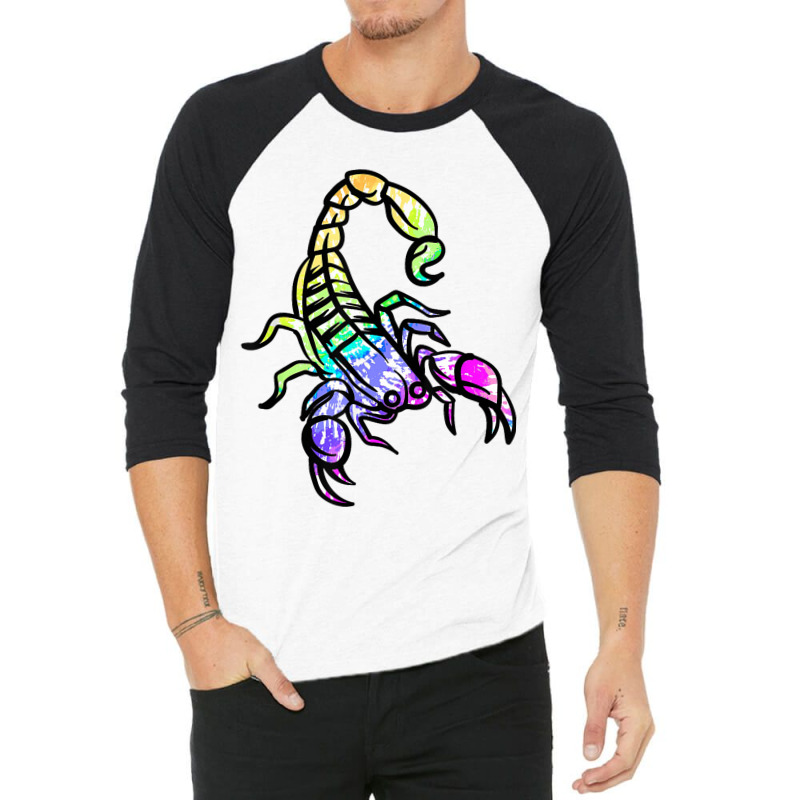 Retro Scorpion 3/4 Sleeve Shirt | Artistshot