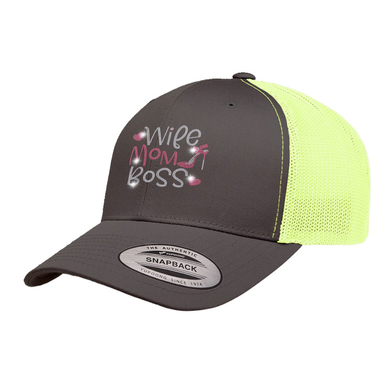 Wife Mom Boss Bling Rhinestone Funny Birthday Party Gift T Shirt Retro Trucker Cap by toroooo | Artistshot