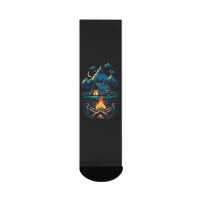 Mountains Campfire Crew Socks | Artistshot