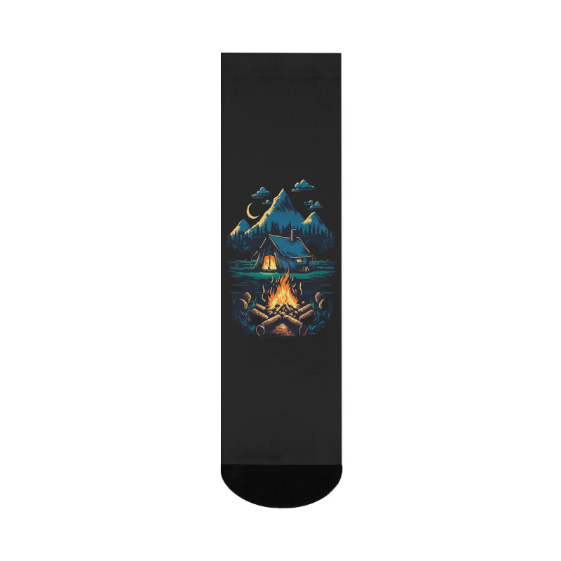 Mountains Campfire Crew Socks | Artistshot