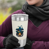 Mountains Campfire Leatherette Tumbler | Artistshot