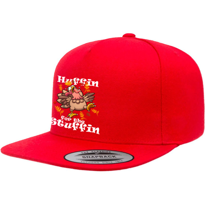 Huffin The Stuffin Turkey Trot 5k Race 5 panel snapback cap by EnturArt | Artistshot