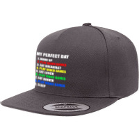 Gift Idea The Perfect Gaming Day Suprise For Gamers T Shirt 5 Panel Snapback Cap | Artistshot