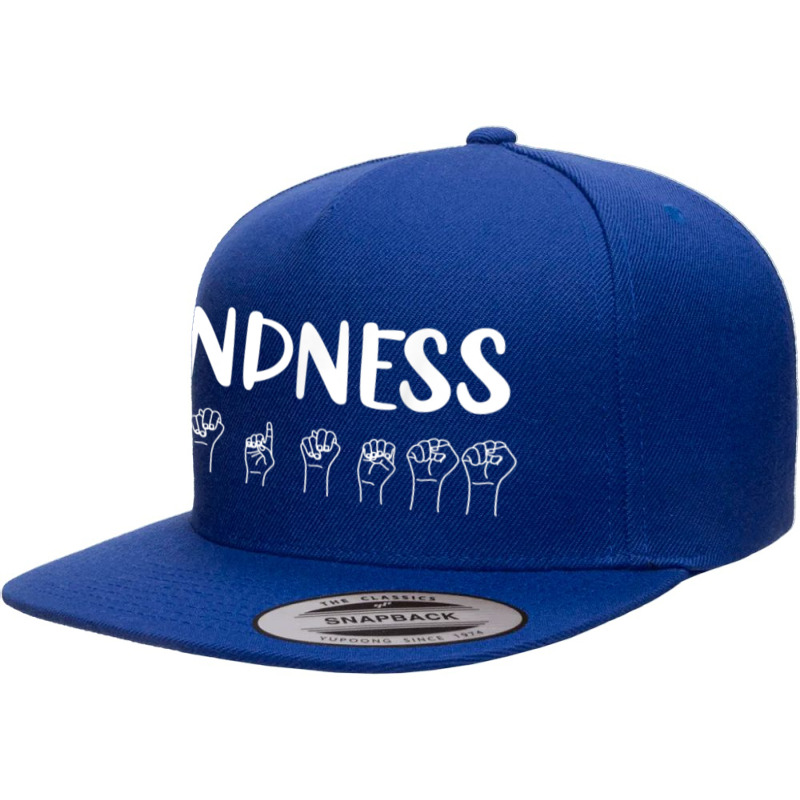 Stop Bullying Kindness Matters Sign Language 5 panel snapback cap by Vivu991 | Artistshot