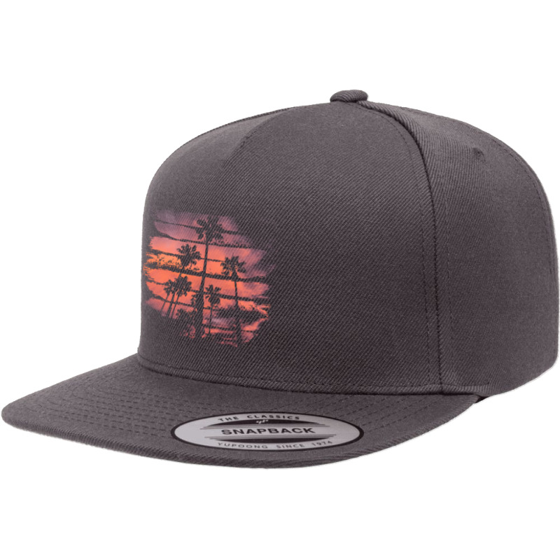 Palm Trees T  Shirt A Beautiful Painting That Shows The Atmosphere Of 5 panel snapback cap by halfahull | Artistshot