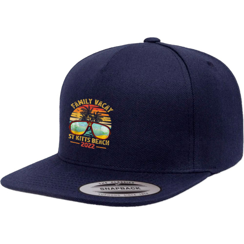 Vintage Family Vacation 2022 Lost Paradise St Kitts Beach 5 panel snapback cap by Tiktify | Artistshot